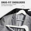 TECHMILLY 20 Pack Solid Wooden Suit Hangers, Heavy Duty Coat Hangers for Closet, Smooth Finish Clothes Hangers with 360 Swivel Hook & Non Slip Pant Bar & Cut Notches for Shirt, White