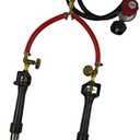 Double Propane Forge Burners with Gas Hose and Regulator for Blacksmith Knife Making Gas Furnace Burner, High Pressure Cast-Iron Burner Head, Burner Assembly Flame Control System, Replacement