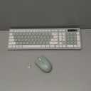 Wireless Keyboard and Mouse Combo, Full-Sized Wireless Keyboard and Adjustable DPI Mouse, 2.4GHz USB Receiver, Silent Keyboard and Mouse for PC, Windows, MAC, Desktop, Laptop (Avocado Green)