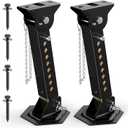 Telescoping RV Camper Accessories - 2 Pack Trailer Stabilizer Jacks, Adjustable 12" to 18", Slide Out Supports 1000 Lbs Capacity Each