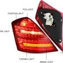 1 Pair Upgraded LED Tail Light Assembly Fit for Mercedes Benz S600 S550 S63AMG S65AMG, 2PCS W221 Rear Taillights 2007 2008 2009, S Class Driver& Passenger Taillamp Sets, Left& Right