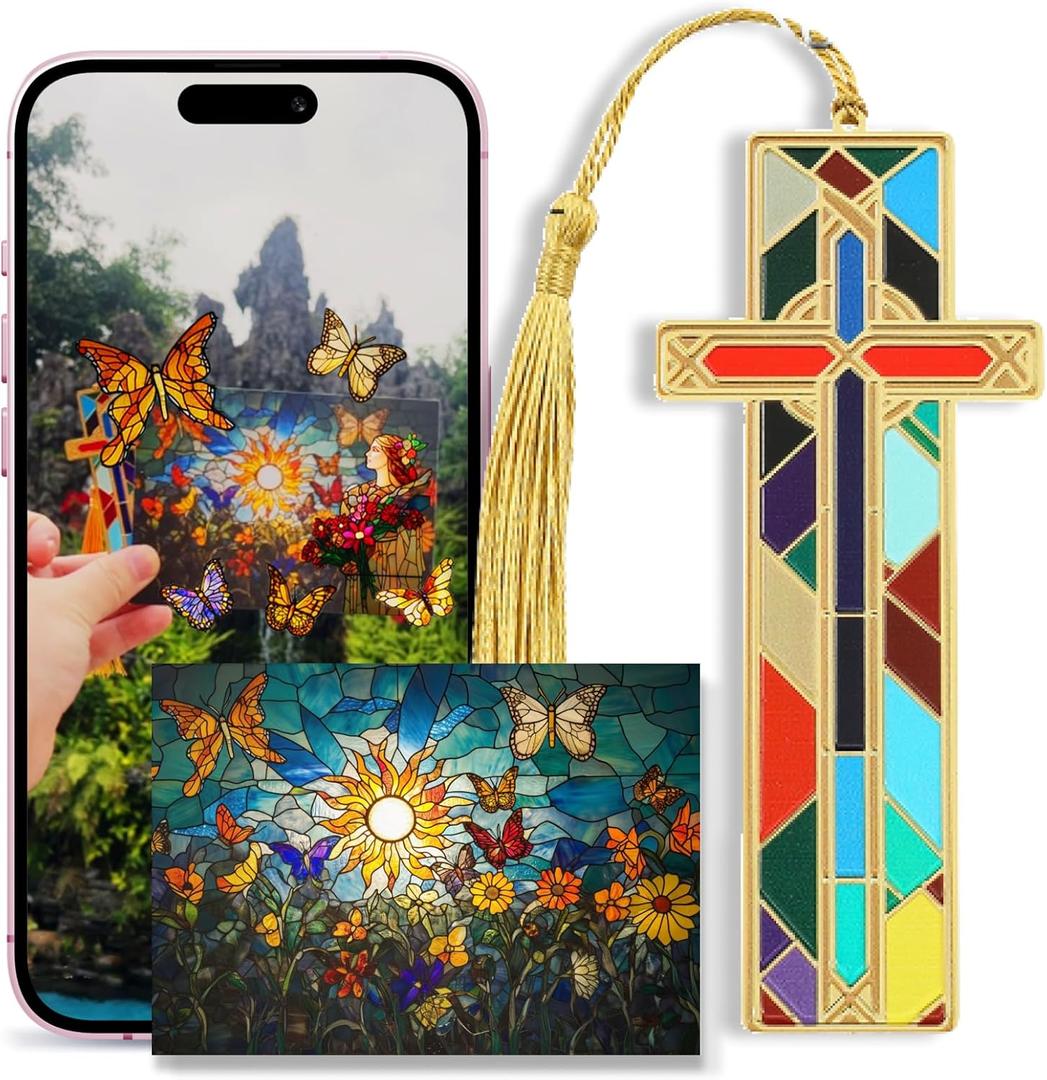 Bookmark with Tassel - Exquisite Handmade Metal Bookmark for Women and Men - Perfect Religious Gift for Book Lovers