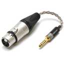 4.4mm Balanced Male to 4 Pin XLR Balanced Female Portable Headphone Adapter Cable 6N Single Crystal Silver Headphone Jack Convert Cable for Audio Players with 4.4mm Ports