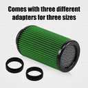 RYANSTAR Universal Clamp-On Air Filter Three Different Size 3in 3.5in 4 in High Flow Round Tapered Cone Closed-Top Cool Air Filter Cleaner Fit Compat