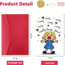 5 x Cute Valentines Day Card  Romantic Valentine Gift for Him or Her  Sweet Love Card for Boyfriend, Girlfriend, Husband, or Wife (SK-042)