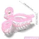 4 PCS Acrylic Bow Hair Clips for Women Bow Cute Claw Clip 4.3" Large Hair Claw Clips for Thick or Long Hair Bows Jaw Clip Mother’s Day Gift for Mom