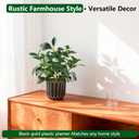 florisso Artificial Succulents with Fig Leaf Greenery in Black & Gold Planter, Fake Succulents Potted Decor for Farmhouse, Bathroom, Bedroom, Kitchen, Office Desk and Coffee Table (Black Gold)