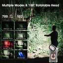 WUBEN X3 Mini Flashlight with Rechargeable Charging Box 180 Degree EDC Keychain Flashlight Twist Ip65 Waterproof Magnet Pocket Flashlights 10 Mode Type-C Lanyard for Camping, Outdoor, Inspection, Gift