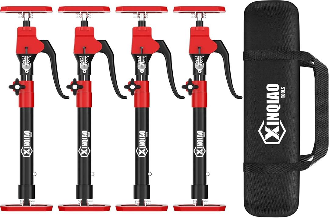XINQIAO Cabinet Jacks for Installing Cabinets, Heavy Duty Third Hand Tools Adjustable Support Pole from 18.5 IN to 29.5 IN, 4 PCS