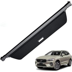AUXKO Retractable Cargo Cover for Volvo XC60 2026-2018, Trunk Cargo Cover Luggage Security Shade Cover for 2026 2025 2024 Volvo XC60 Shielding Shade Anti-Peeping Luggage Privacy Screen, Carbon Fiber