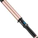1 1/2 Inch Large Curling Wand for Long Hair, 1.5 Inch Dual Voltage Hair Curling Iron Wand Ceramic Extra Long Barrel,10 Adjustable Temp