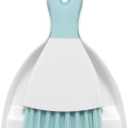 NACENA Mini Dustpan and Brush Set, Small Broom and Dustpan Set Dust Pan and Mini Hand Broom Dustpan and Broom Combo Compact for Home Table Keyboards Sofa Kitchen, Blue