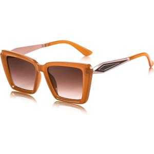 FEISEDY Trendy Cat Eye Women Sunglasses, Retro Womens Square Cateye Sun Glasses B9135
