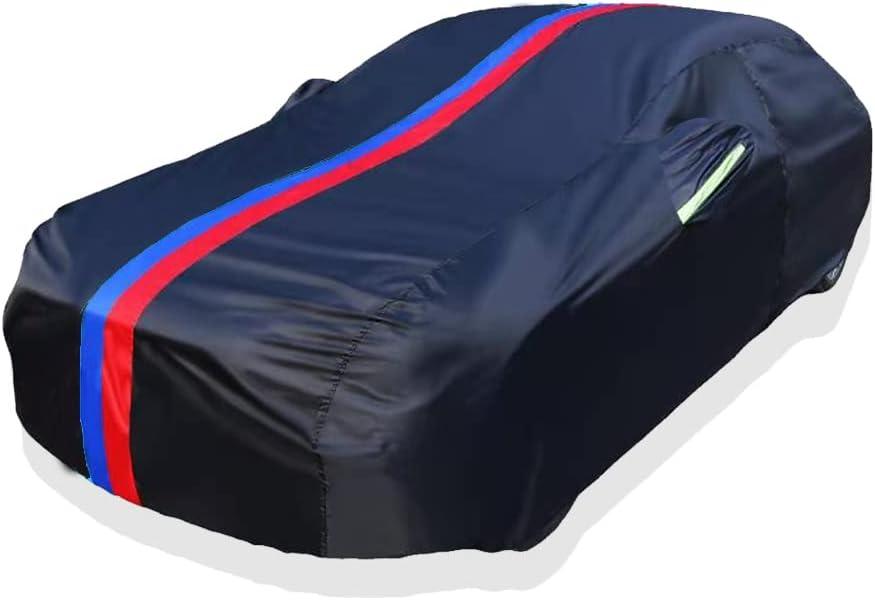 Sedan or SUV Car Cover Sedan, Upgraded Waterproof All Weather Full Car Cover, Universal Outdoor Indoor All Season Windproof Dustproof Scratch UV Protection (Black)