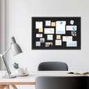 DAHAPYBOO Cork Board with Linen Black 2Pack,Bulletin Board 30"x20", Corkboards for Office Home School Message Board or Vision Board Decoration.