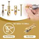 20PCS Self-Drilling Anchors, Metal Drywall Anchors Screws Kits Heavy Duty, Zinc Plated Anchors for TV, Cabinets, No Drill or Holes (10pcs 0.47 x 1.56 in Steel Anchors, 10pcs Zinc Screws) (Gold)