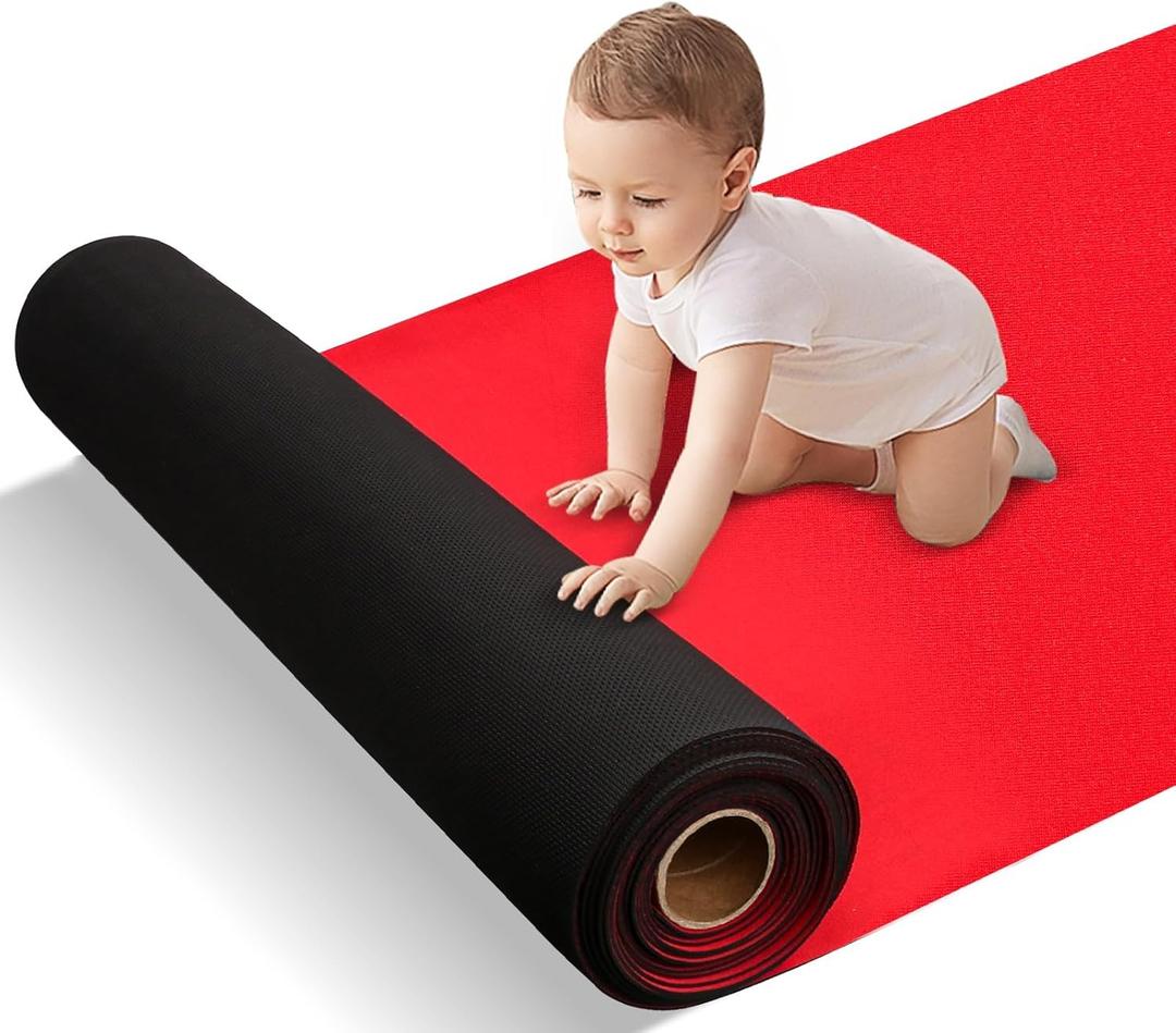 Neoprene Red Carpet Runner Rug for Party - Reusable Red Carpet Party Decorations - Wedding Aisle Runner Rug Non Slip - Runner Rugs Size 27 Inches Wide * 20 Feet Long * 1.5mm