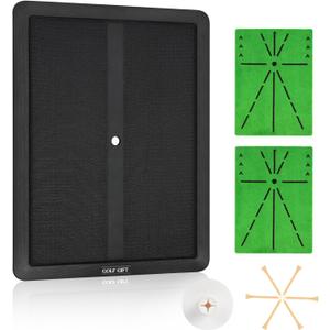 Golf Hitting Mat, with Clear Swing Path Feedback, Flannel Mat 13 * 17in Replaceable Practice Mat Without Rubber Base for Indoor/Outdoor,Golf Gifts for Men/Women Golfers
