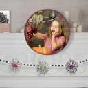 6 Feet Designer Original Halloween Spider on Web Garland with Beads Hanging for Fireplace/Tree/Door/Window/Wall/Bedroom, Indoor/Outdoor use Halloween Party Decorations