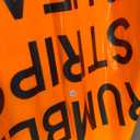 48" Non Reflective Fluorescent Vinyl Orange Roll-Up Traffic Warning Sign.
