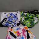 Avont 3 Pack Washable Female Dog Diaper with 1 Suspender, Reusable Girl Doggie Underwear Pants for Heat Cycle Period Incontinence Detachable Strap -Tie-dye Pattern XL