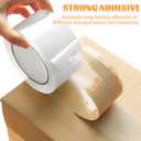 6-Pack Clear Packing Tape with Dispenser, 2.7mil x 1.88 Inches x 55 Yards Heavy Duty Packaging Tape, Strong Adhesive Packing Tape for Moving Boxes, Shipping, Mailing and Storages