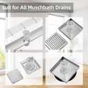 Shower Drain Strainer, Hair Catcher, Hair Basket, Debris Strainer for Shower Drains, Hair Trap, Hair Filter with Attachable Lifting Hook, Pack of 1 (for Shower Drain Only)