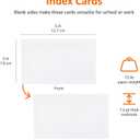 Amazon Basics Blank Index Cards, 1000 Count, 10 Pack of 100, White, 3" x 5"