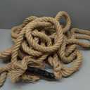 Twisted Manila Rope 1-1/2 in x 50 ft Natural Thick Hemp Rope for Railing Docks Tug of War Decorating Crafts Nautical Landscaping Swing Hammock