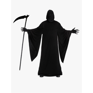 Morph Grim Reaper Costume For Men - Adult Grim Reaper Robe - Spooky Halloween Outfit - Dark Cloak For Parties, L