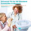 60 Commode Liners with Absorbent Pads, 60 Bedside Commode Liners and 60 Pads for Commode Bucket, Disposable Commode Bags for Adults, Portable Leak-Proof Potty Chair Liners (21 * 16in-60+60)