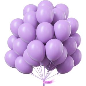 2 x PartyWoo Lavender Balloons 50 pcs 12 Inch Light Purple Pastel Purple Lilac Latex Helium Balloons for Graduation Baby Shower Gender Reveal Birthday Engagement Wedding Party Decorations Purple-Q10