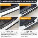 4Pcs Stainless Steel Car Door Sill Protectors Door Threshold Protector Front and Rear Door Car Pedal Kick Protection Door Sill Scuff Plate Car Trim Sport(Door Width 1.97" Black)