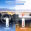 Sunsdrew Civic Dash Cover for 2022-2025 2026 Honda Civic Dashboard Cover Mat for Civic Accessories Sunshade Non-Slip Protector Anti-Glare & Beat the Heat