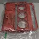 musbus Reusable Drink Carrier with Handle for Food Delivery Drivers, Portable Cup/Coffee Holder Accessories for Delivery, Foldable Drinks Caddy with Tray, Car Durable Plastic Festive Bottle, Vacation (Red)