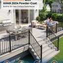 36 in. H x 4 ft. W Aluminum Deck Railing Kit, Outdoor Modular Porch Railing