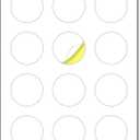 2" Round Matte White Sticker Label, Laser/Inkjet Printing - Letter Size, 200 Sheets