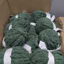 10 Pack Smoky Green Jumbo Thick Yarn, Chenille Yarn for Crocheting, Chunky Yarn for Hand Knitting, Soft Plush Yarns, 240yds/70.5oz Super Bulky Blanket Crochet Yarns