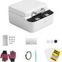 HTVRONT Phone Case Heat Press Machine - Vacuum Heat Press Machine for Phone Cases- Sublimation Press for Custom Phone Case, Badges, Coasters, Includes Film & Fixture (Compatible with iPhone) (White)