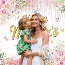 Happy Mother's Day Backdrop Pink Flower Mother's Day Party Decorations I Love You Mom Background Mothers Day Birthday Photography Banner Photo Studio Props (7X5FT)
