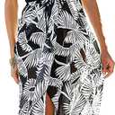 Women's Beach Dress Summer Maxi Sundress Strapless Hawaiian Cover Ups Asymmetrical Wrap Dresses (XX-Large)