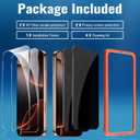 2 Pack Privacy Screen Protector + 2 Pack HD Tempered Glass Screen Protector for iPhone 16 Pro Max [6.9 inch], Dynamic Island Compatible, 9H Tempered Glass Film, Anti-Scratch, Case Friendly, Bubble Free