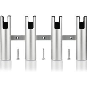 Marinebaby Aluminum Fishing Boat Rod Holder,3/4 Link Tube Aluminum Rod Rack, Suit Boats & Yacht ,Silver