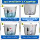 Saillong 1 Pack 3 Inch Universal Toilet Tank Replacement Kit, Include Dual Flush Valve with Push Button, Toilet Fill Valve, Bowl Gasket and Plastic Bolts, Tank Parts Replacement for 2-Piece