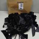 Collegiate Style Cheer hair Bows for Girls, Long Tail Skinny Cheer Bow Ponytail Holder Handmade Bows for Girls Teens Softball Cheerleader Sports (Black)