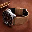Suede Leather watch bands for men and women, Quick Release leather watch strap with Silver Buckle watch leather strap, 18mm/20mm/22mm watch band WBG0206