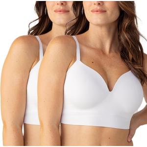 SHAPERMINT Bras for Women - Lingerie Bra, Bralettes for Women with Support, No Underwire Plus Size Bras for Women (Medium: 34C-D, 36B-C, 38B, White 2 Pack)