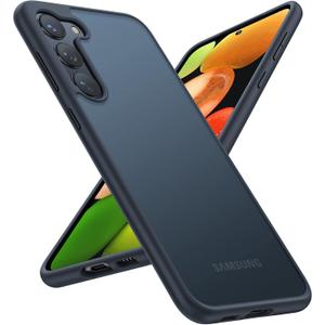 TORRAS Shockproof for Samsung Galaxy S23 Case, [Military Grade Drop Tested] Translucent Matte Hard Back & Soft Edge Slim Protective for Samsung S23 Case Guardian Series, Black