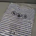 LilyCoco 3/4 Length Sleeve Womens Tops Boat Neck Striped Shirt Long Cotton Tshirts Blue Large (Blue, L)