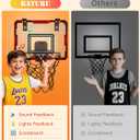 BATURU Over The Door Basketball Hoop for Kids  Indoor Basketball Toy with LED Scoreboard, Lights & Sound, Easy to Hang  Fun Gifts for Boys Ages 610 (Red)